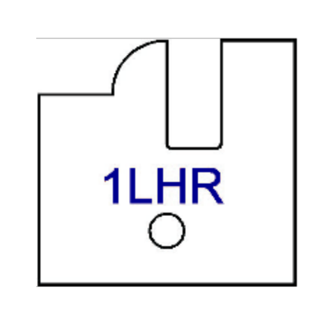 Left Hand (LH) No 1LHR Three Wing Stile & Rail Tips - Series 1-4, 8 - Professional for Industrial Woodworking