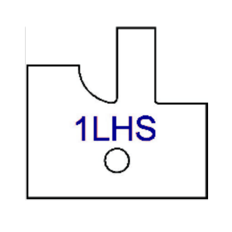 Left Hand (LH) No 1LHS Three Wing Stile & Rail Tips - Series 1-4, 8 - Professional for Industrial Woodworking