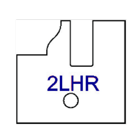 Left Hand (LH) No 2LHR Three Wing Stile & Rail Tips - Series 1-4, 8 - Professional for Industrial Woodworking