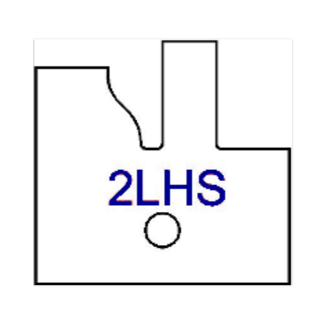 Left Hand (LH) No 2LHS Three Wing Stile & Rail Tips - Series 1-4, 8 - Professional for Industrial Woodworking