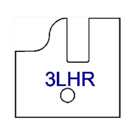 Left Hand (LH) No 3LHR Three Wing Stile & Rail Tips - Series 1-4, 8 - Professional for Industrial Woodworking