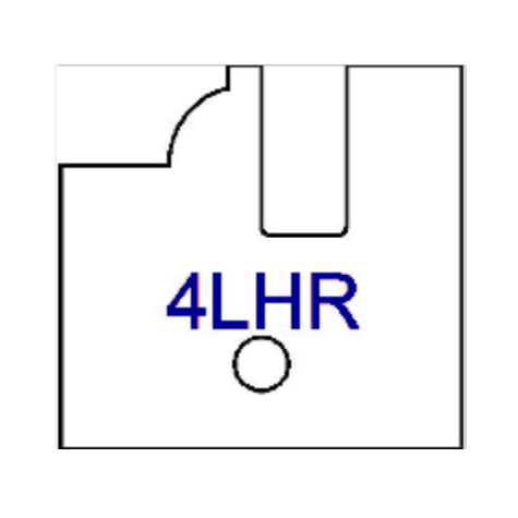 Left Hand (LH) No 4LHR Three Wing Stile & Rail Tips - Series 1-4, 8 - Professional for Industrial Woodworking