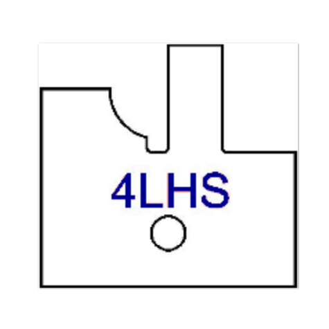 Left Hand (LH) No 4LHS Three Wing Stile & Rail Tips - Series 1-4, 8 - Professional for Industrial Woodworking