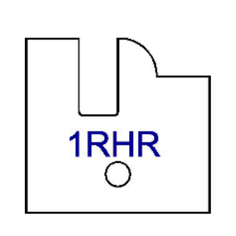 Right Hand (RH) No 1RHR Three Wing Stile & Rail Tips - Series 1-4, 8 - Professional for Industrial Woodworking
