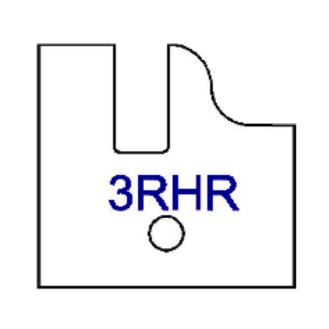 Right Hand (RH) No 3RHR Three Wing Stile & Rail Tips - Series 1-4, 8 - Professional for Industrial Woodworking