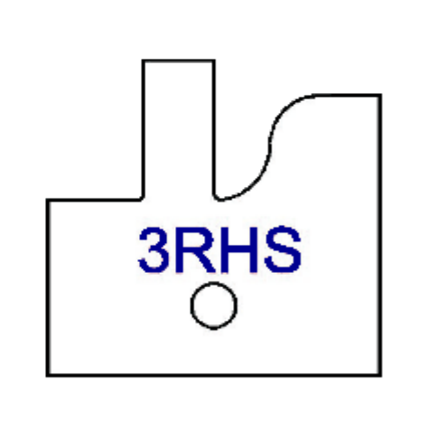 Right Hand (RH) No 3RHS Three Wing Stile & Rail Tips - Series 1-4, 8 - Professional for Industrial Woodworking