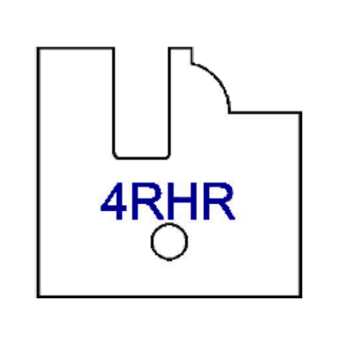 Right Hand (RH) No 4RHR Three Wing Stile & Rail Tips - Series 1-4, 8 - Professional for Industrial Woodworking