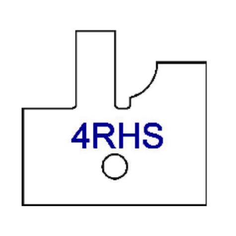 Right Hand (RH) No 4RHS Three Wing Stile & Rail Tips - Series 1-4, 8 - Professional for Industrial Woodworking