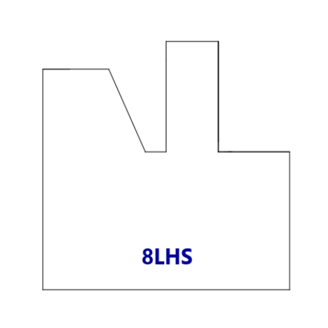 Left Hand (LH) No 8LHS Three Wing Stile & Rail Tips - Series 1-4, 8 - Professional for Industrial Woodworking
