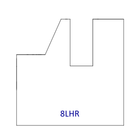 Left Hand (LH) No 8LHR Three Wing Stile & Rail Tips - Series 1-4, 8 - Professional for Industrial Woodworking