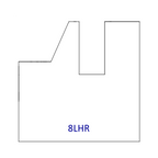 Left Hand (LH) No 8LHR Three Wing Stile & Rail Tips - Series 1-4, 8 - Professional for Industrial Woodworking