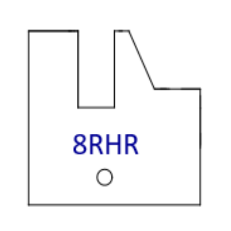 Right Hand (RH) No 8RHR Three Wing Stile & Rail Tips - Series 1-4, 8 - Professional for Industrial Woodworking