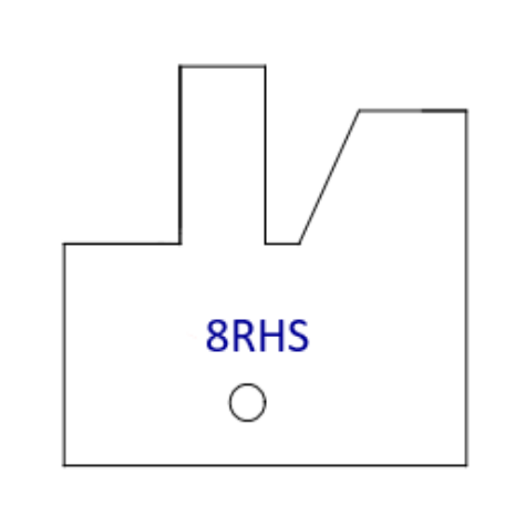 Right Hand (RH) No 8RHS Three Wing Stile & Rail Tips - Series 1-4, 8 - Professional for Industrial Woodworking
