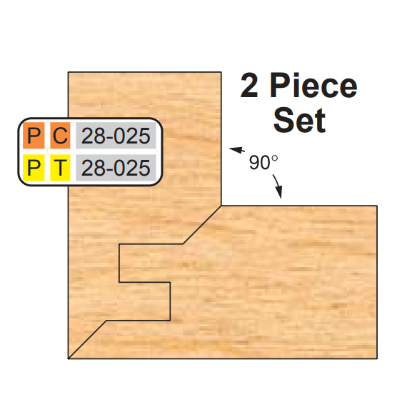 TWO PIECE DOUBLE TONGUE & GROOVE LOCK MITRE SETS - Professional Shaper Cutters for Industrial Woodworking