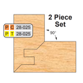 TWO PIECE DOUBLE TONGUE & GROOVE LOCK MITRE SETS - Professional Shaper Cutters for Industrial Woodworking