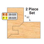 TWO PIECE DOUBLE TONGUE & GROOVE LOCK MITRE SETS - Professional Shaper Cutters for Industrial Woodworking