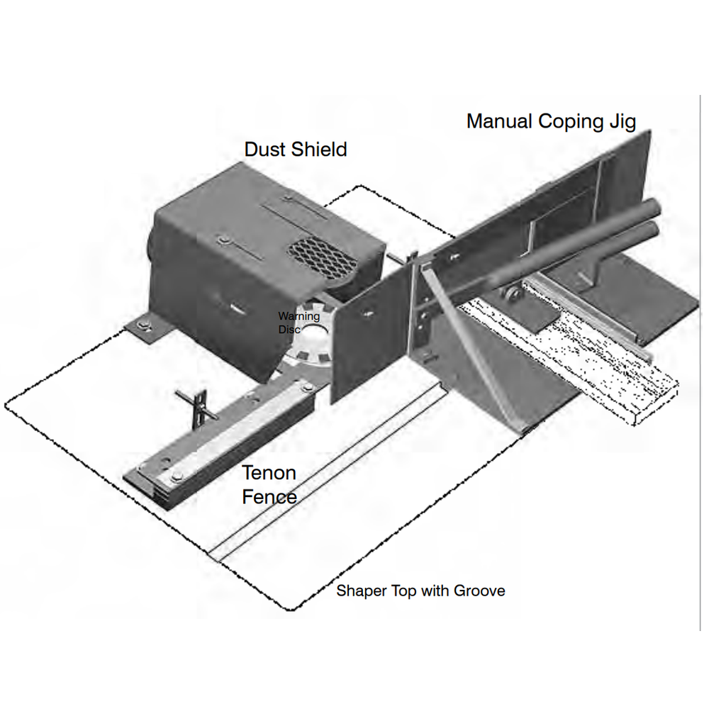 Continuous Tenon Setup - Flat Mounting Coping Hold Down - Professional Setup for Industrial Woodworking
