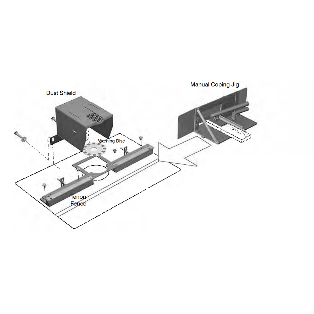Tenon Setup - Fence Coping hold Down - For Weaver Shaper