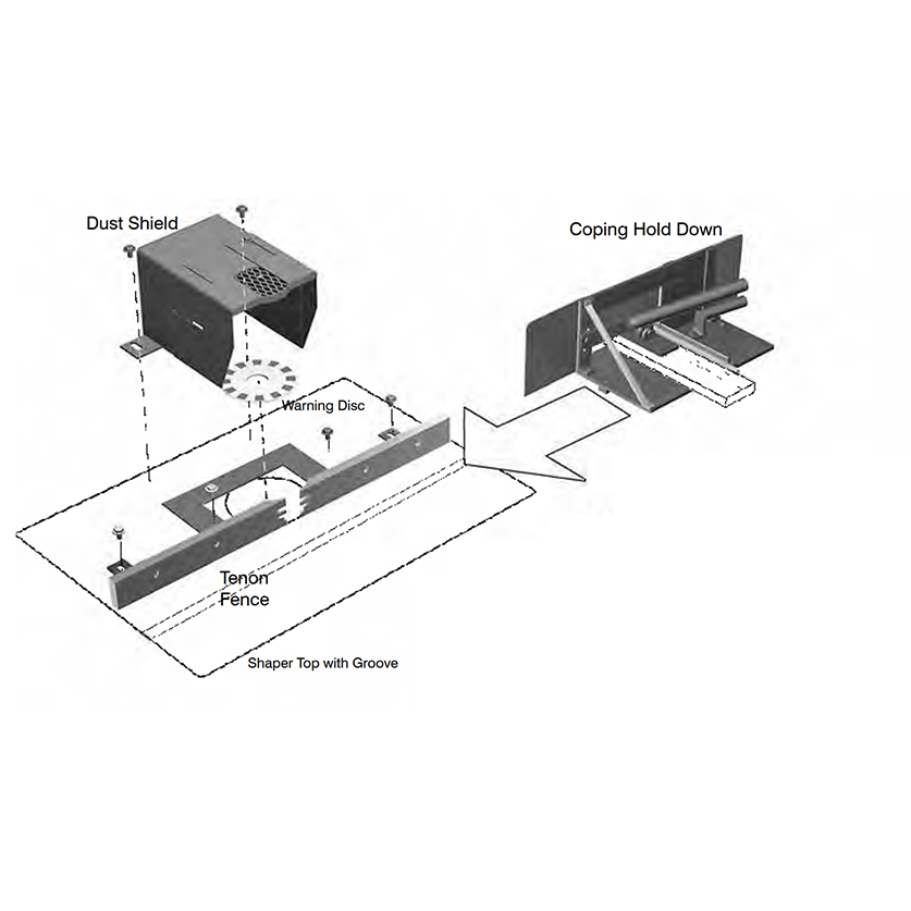 Split Tenon Setup - Flat Mounting Coping Hold Down - Professional Setup for Industrial Woodworking