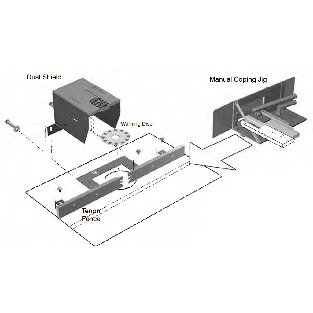 Tenon Setup - Fence Coping hold Down - For Weaver Shaper