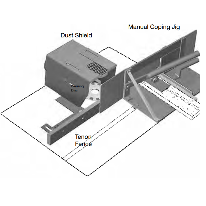 Tenon Setup - Fence Coping hold Down - For Weaver Shaper