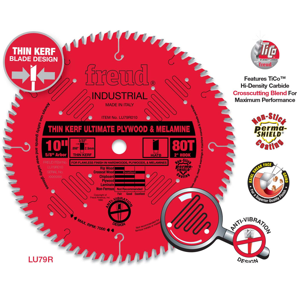 Thin Kerf Ultimate Plywood & Melamine Blades PLYWOOD BLADES - Professional Saw Blade for Industrial Woodworking