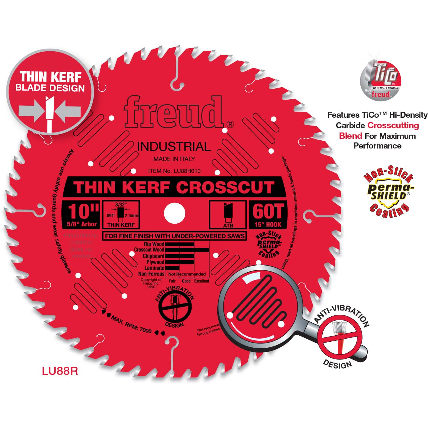 Thin Kerf Fine Finish Crosscut Blades CROSSCUTTING BLADE - Saw Blades - Professional Saw Blade for Industrial Woodworking