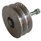 Driven Power Feeder Pulley With Sprocket & Spindle - Professional Power Feeder Part for Industrial Woodworking