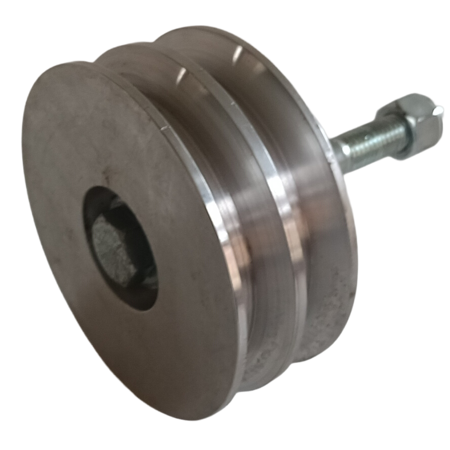 Driven Power Feeder Pulley With Sprocket & Spindle - Professional Power Feeder Part for Industrial Woodworking