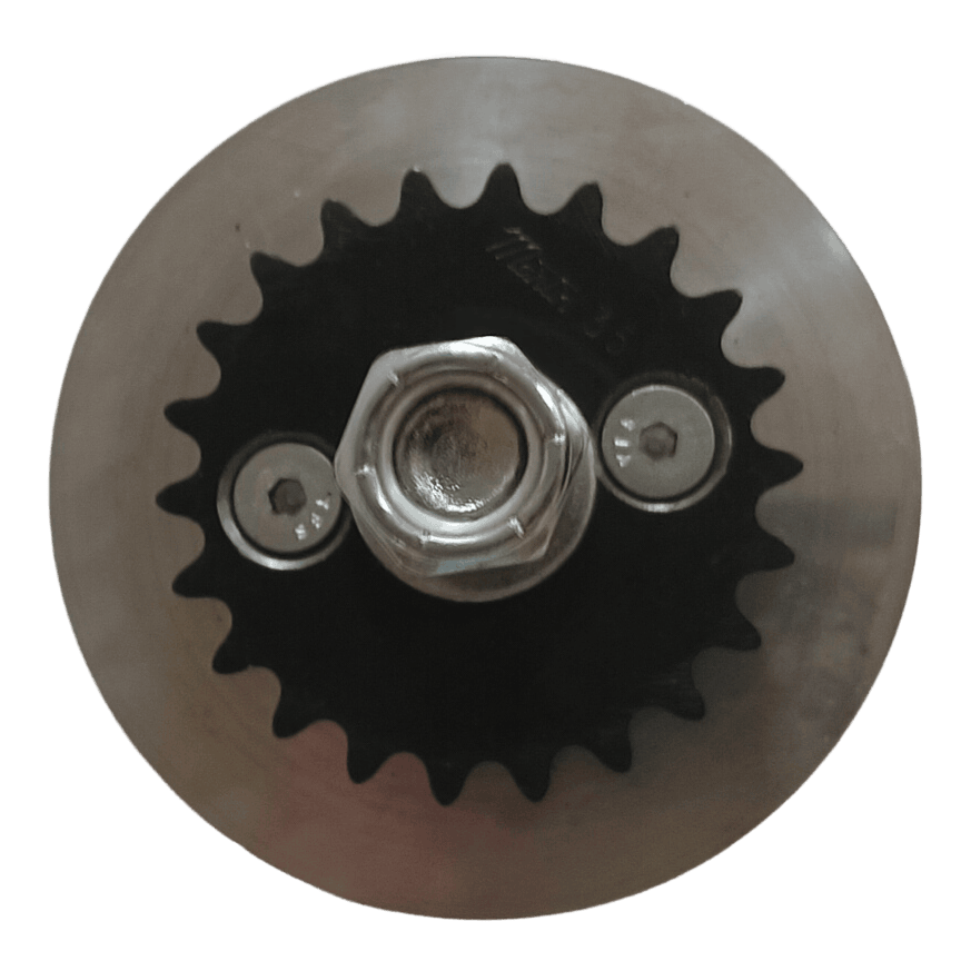 Driven Power Feeder Pulley With Sprocket & Spindle - Professional Power Feeder Part for Industrial Woodworking