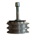 Driven Power Feeder Pulley With Sprocket & Spindle - Professional Power Feeder Part for Industrial Woodworking
