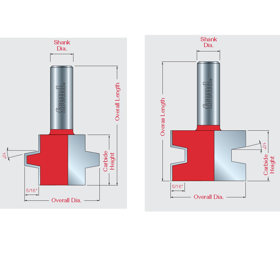 Wedge Tongue & Groove Bits - Professional Wedge Tongue & Groove Bits for Industrial Woodworking